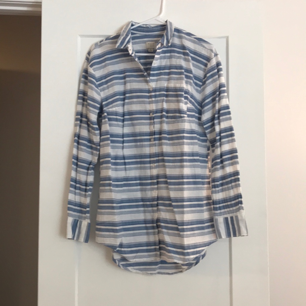 Donating Striped Button Down Size Large